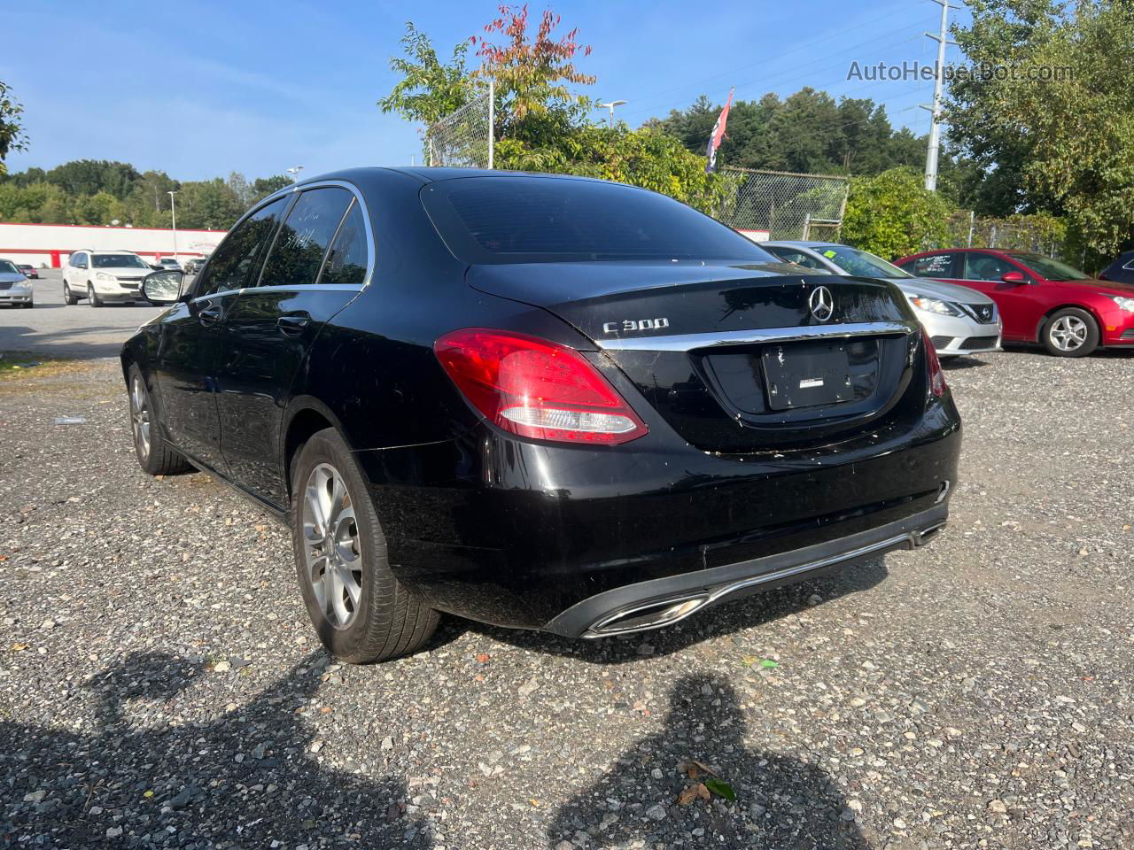 2015 Mercedes-benz C 300 4matic Black vin: 55SWF4KB6FU033740