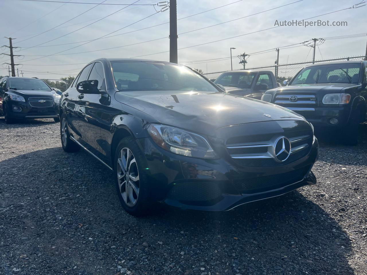 2015 Mercedes-benz C 300 4matic Black vin: 55SWF4KB6FU033740