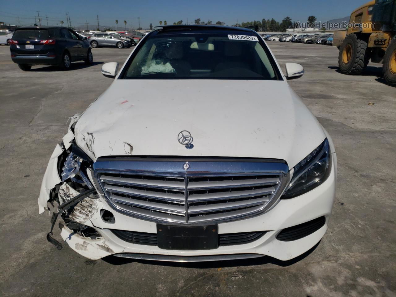 2015 Mercedes-benz C 300 4matic White vin: 55SWF4KB6FU036315