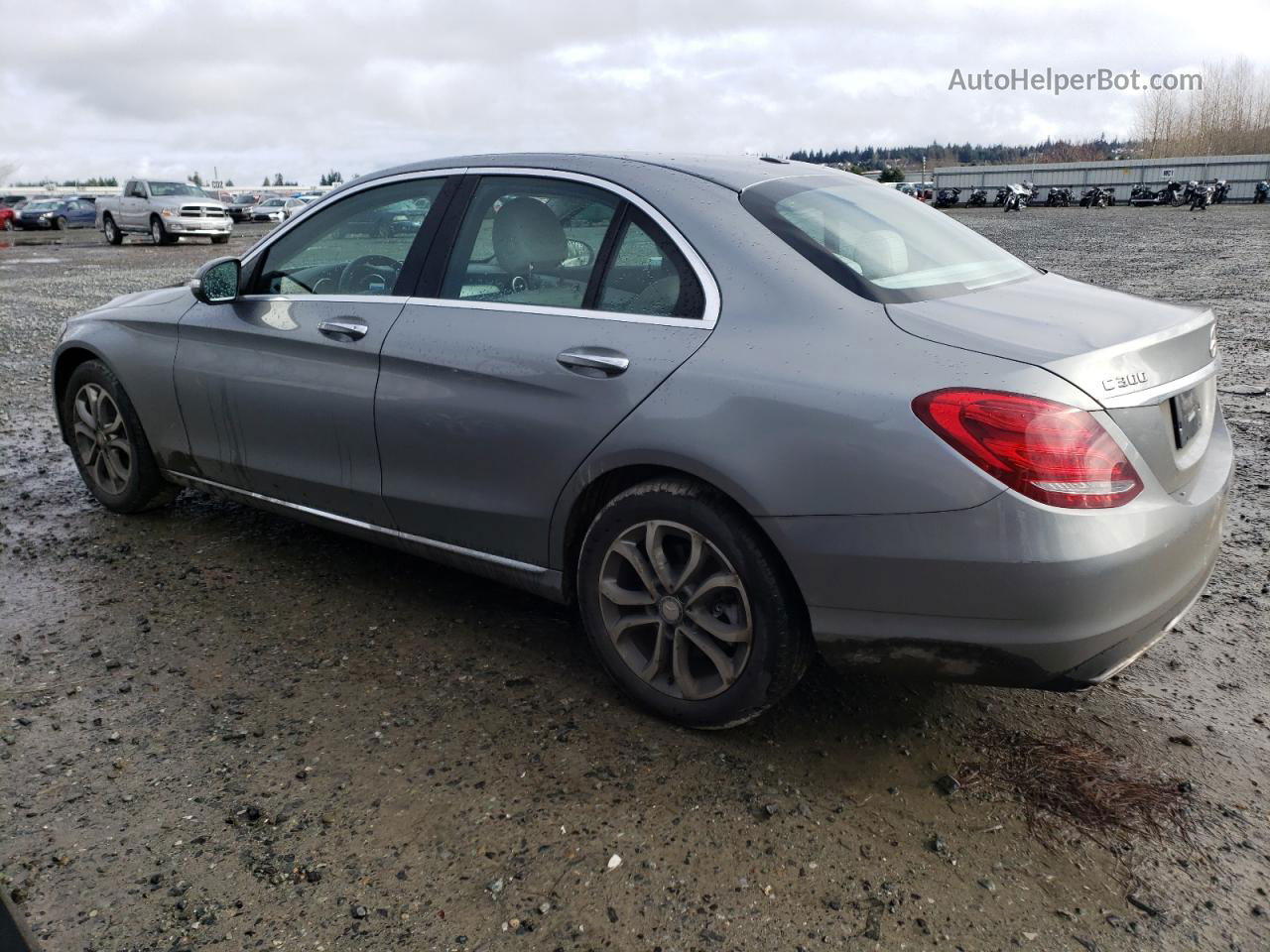 2015 Mercedes-benz C 300 4matic Silver vin: 55SWF4KB6FU041241