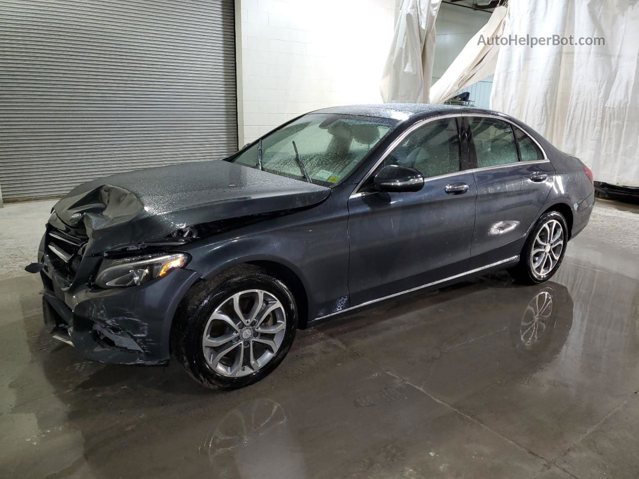 2015 Mercedes-benz C 300 4matic Серый vin: 55SWF4KB6FU072022