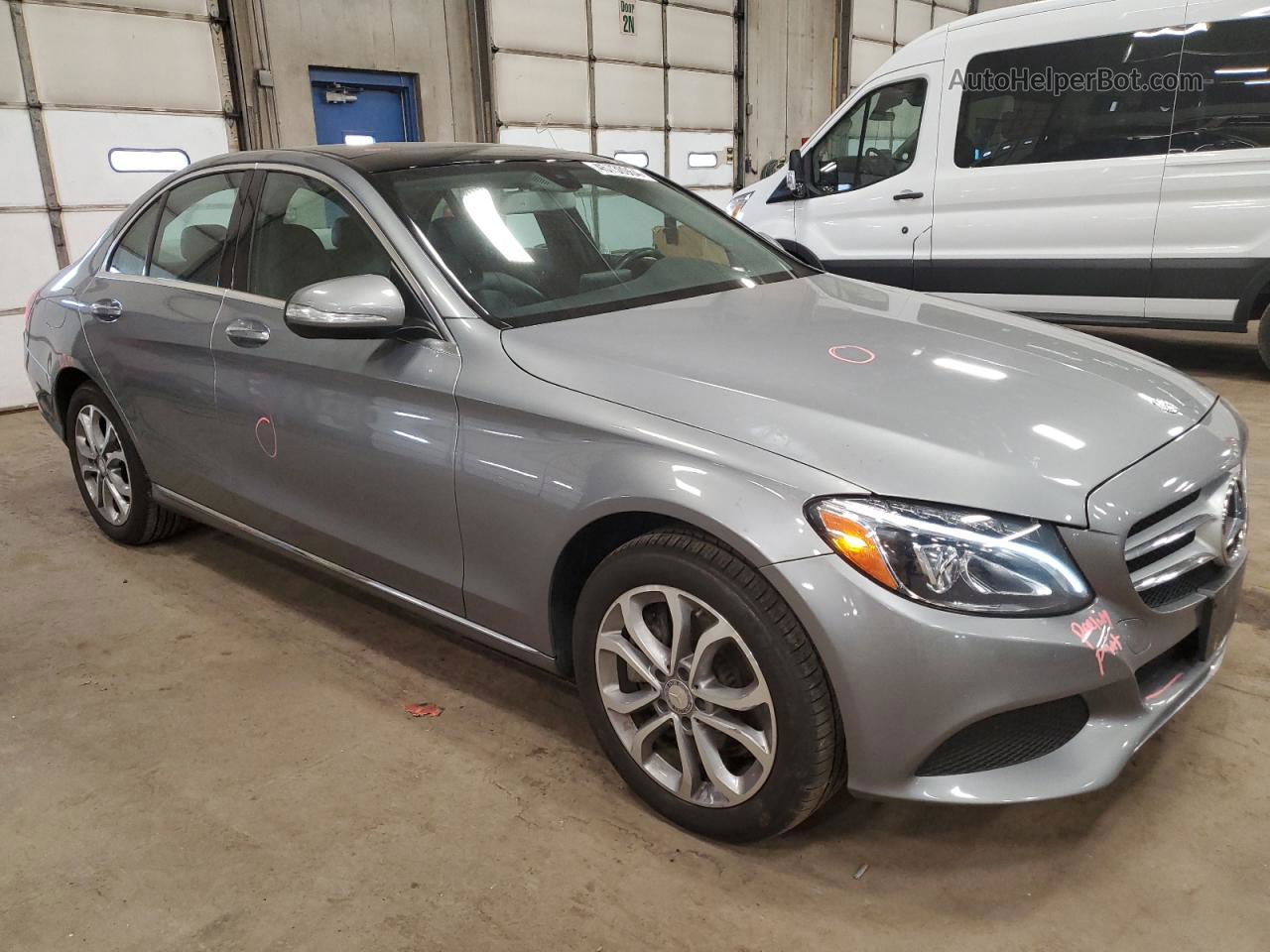 2015 Mercedes-benz C 300 4matic Silver vin: 55SWF4KB6FU080511