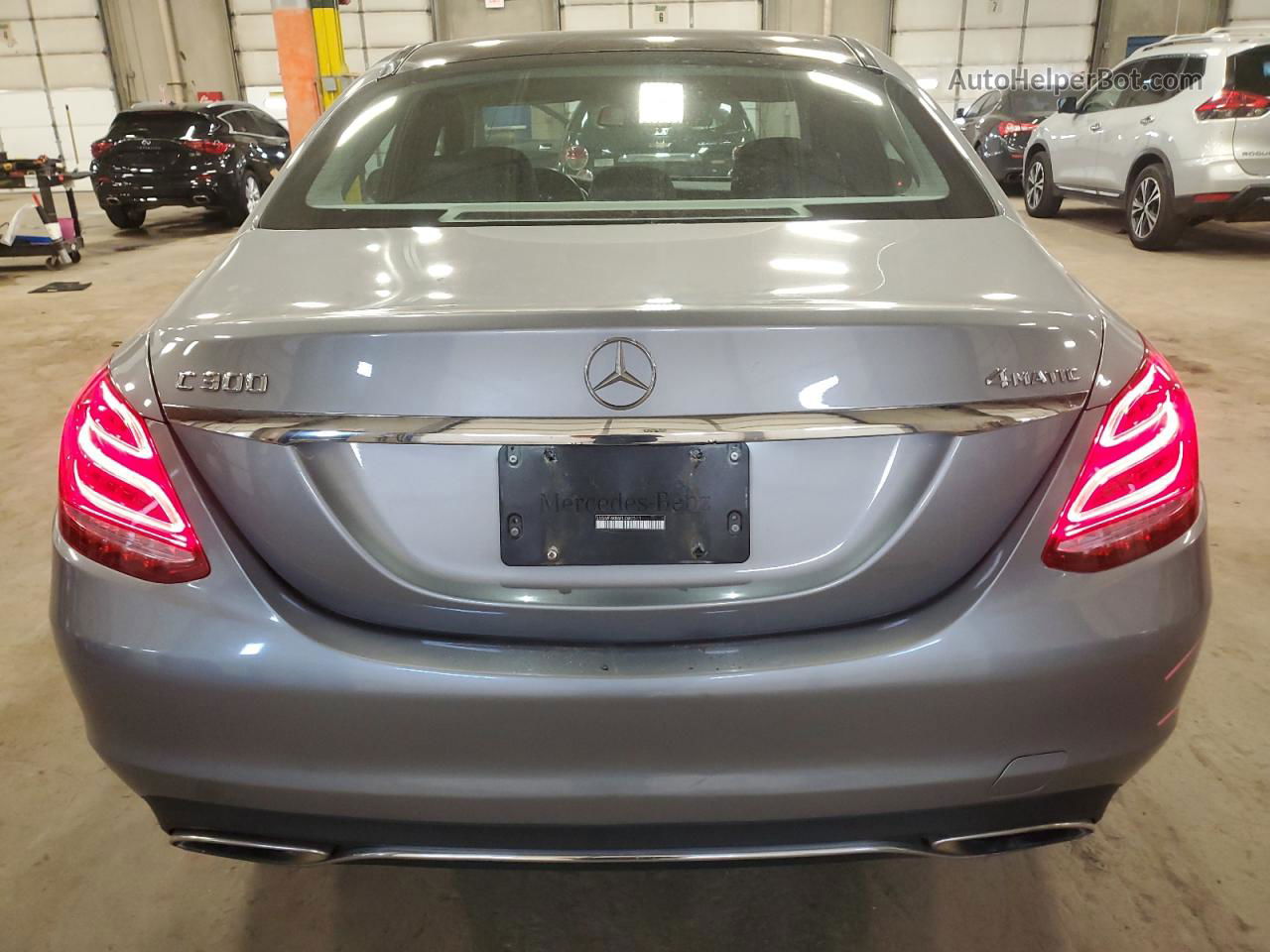 2015 Mercedes-benz C 300 4matic Silver vin: 55SWF4KB6FU080511