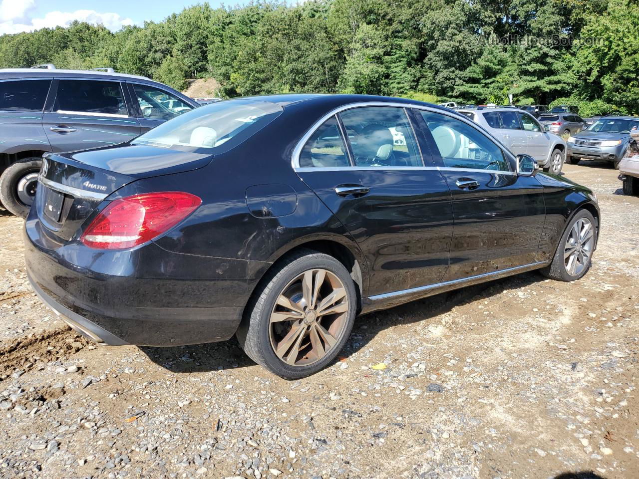 2015 Mercedes-benz C 300 4matic Black vin: 55SWF4KB6FU084249