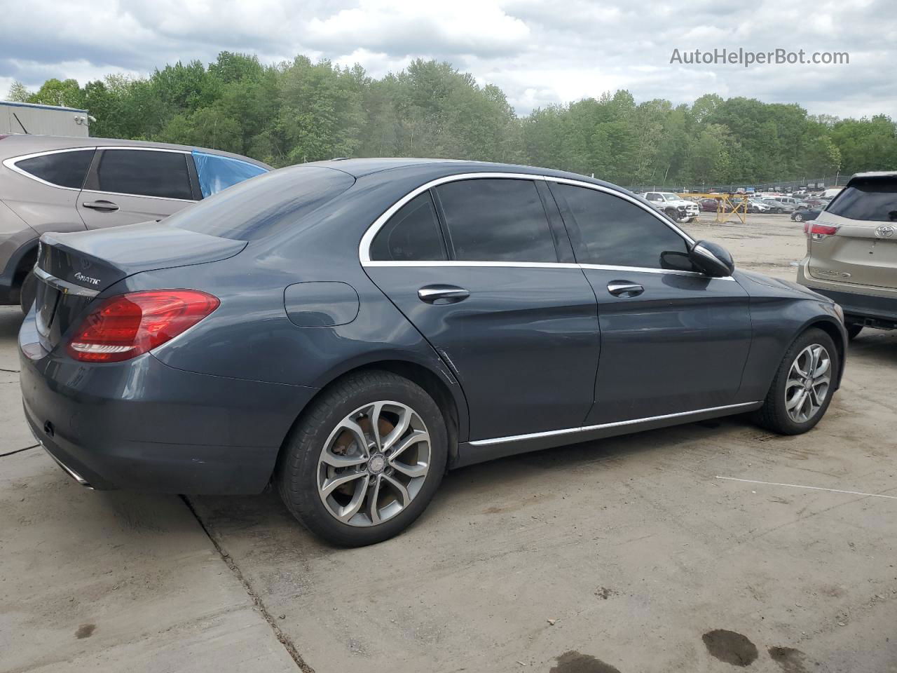 2015 Mercedes-benz C 300 4matic Charcoal vin: 55SWF4KB7FU002643