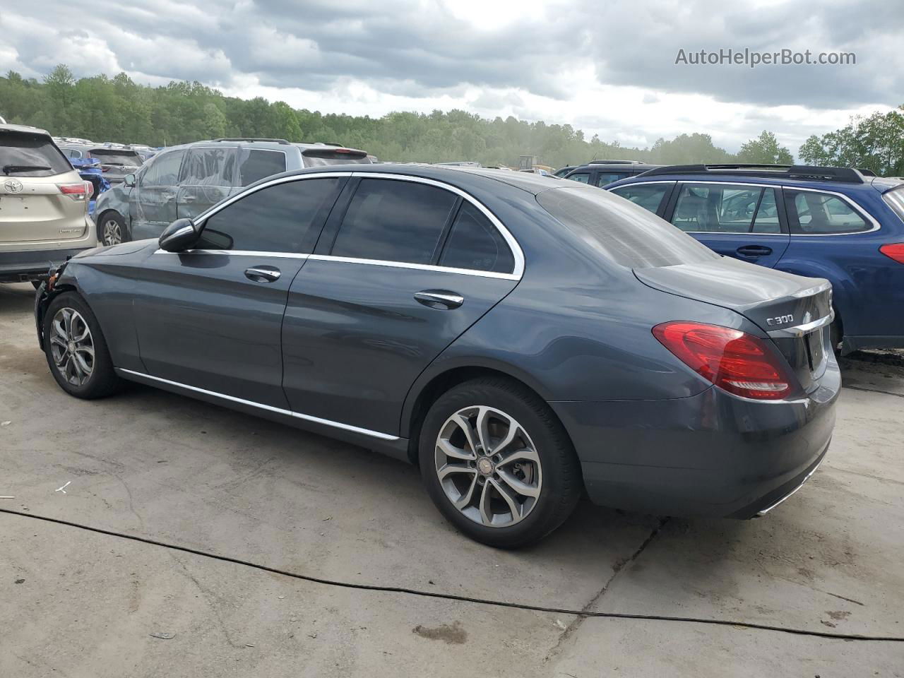 2015 Mercedes-benz C 300 4matic Charcoal vin: 55SWF4KB7FU002643