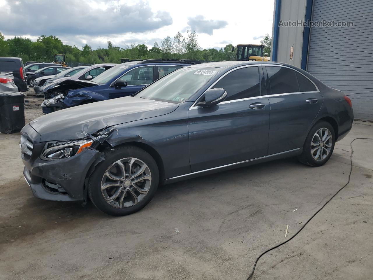 2015 Mercedes-benz C 300 4matic Угольный vin: 55SWF4KB7FU002643