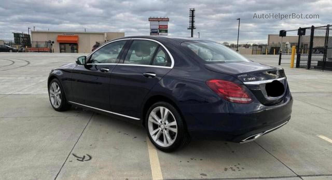 2015 Mercedes-benz C 300 4matic Blue vin: 55SWF4KB7FU004103