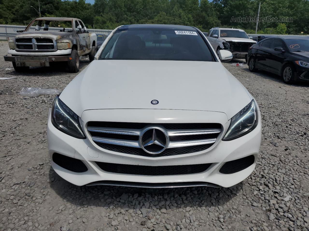 2015 Mercedes-benz C 300 4matic White vin: 55SWF4KB7FU009737