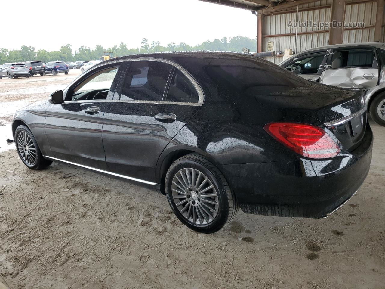 2015 Mercedes-benz C 300 4matic Black vin: 55SWF4KB7FU013173