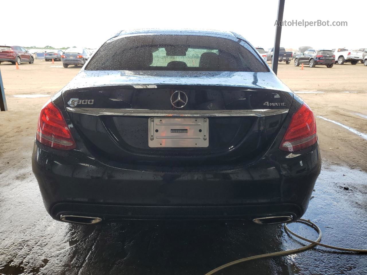 2015 Mercedes-benz C 300 4matic Black vin: 55SWF4KB8FU005549