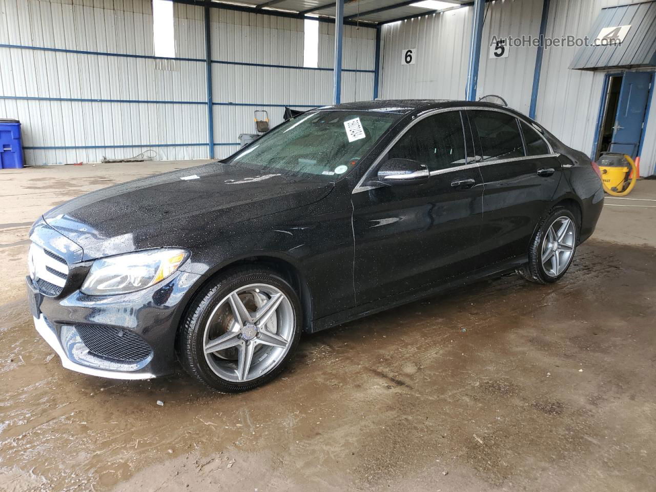 2015 Mercedes-benz C 300 4matic Black vin: 55SWF4KB8FU005549