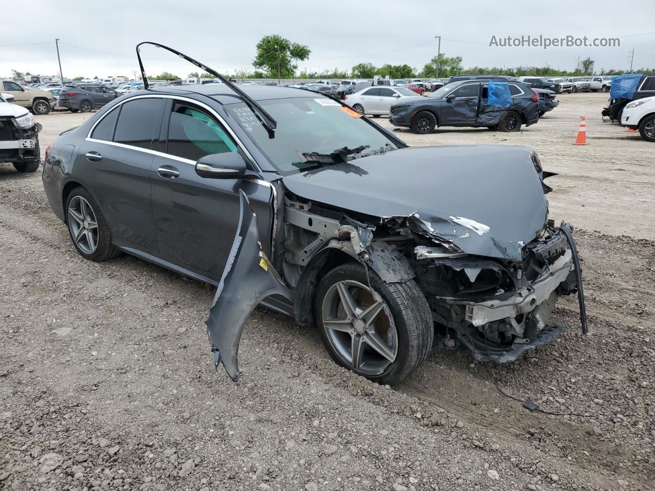 2015 Mercedes-benz C 300 4matic Black vin: 55SWF4KB8FU021511