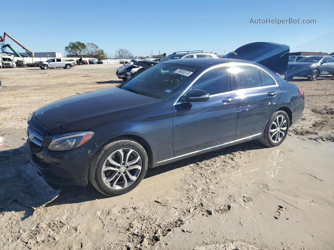 2015 Mercedes-benz C 300 4matic Blue vin: 55SWF4KB8FU024215