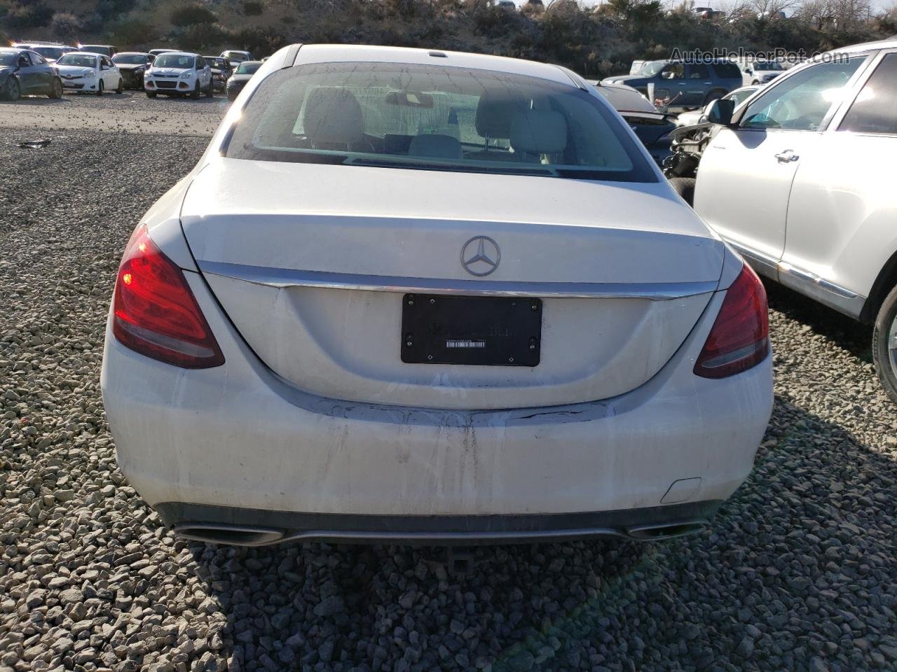 2015 Mercedes-benz C 300 4matic White vin: 55SWF4KB8FU026658