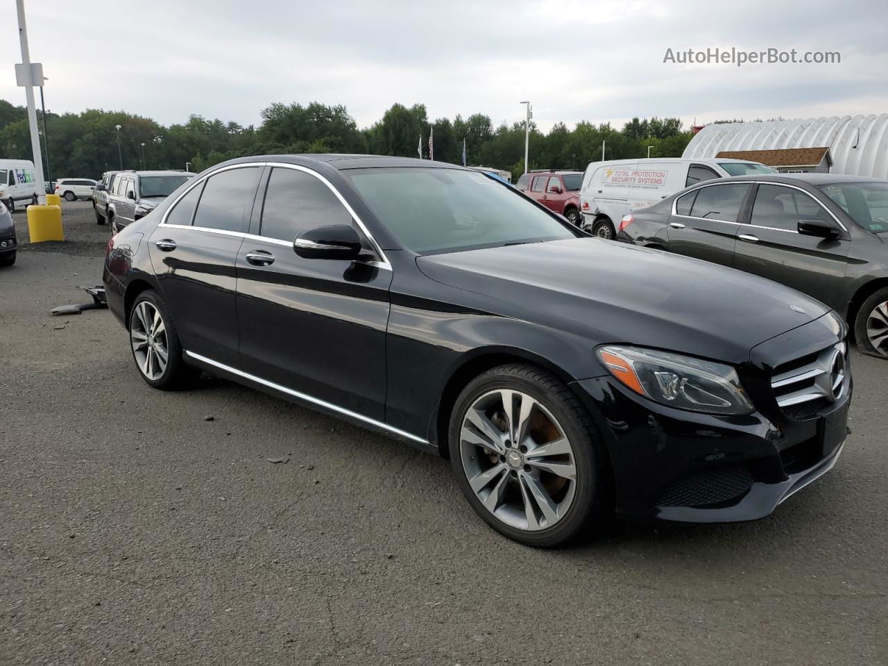 2015 Mercedes-benz C 300 4matic Черный vin: 55SWF4KB8FU029852