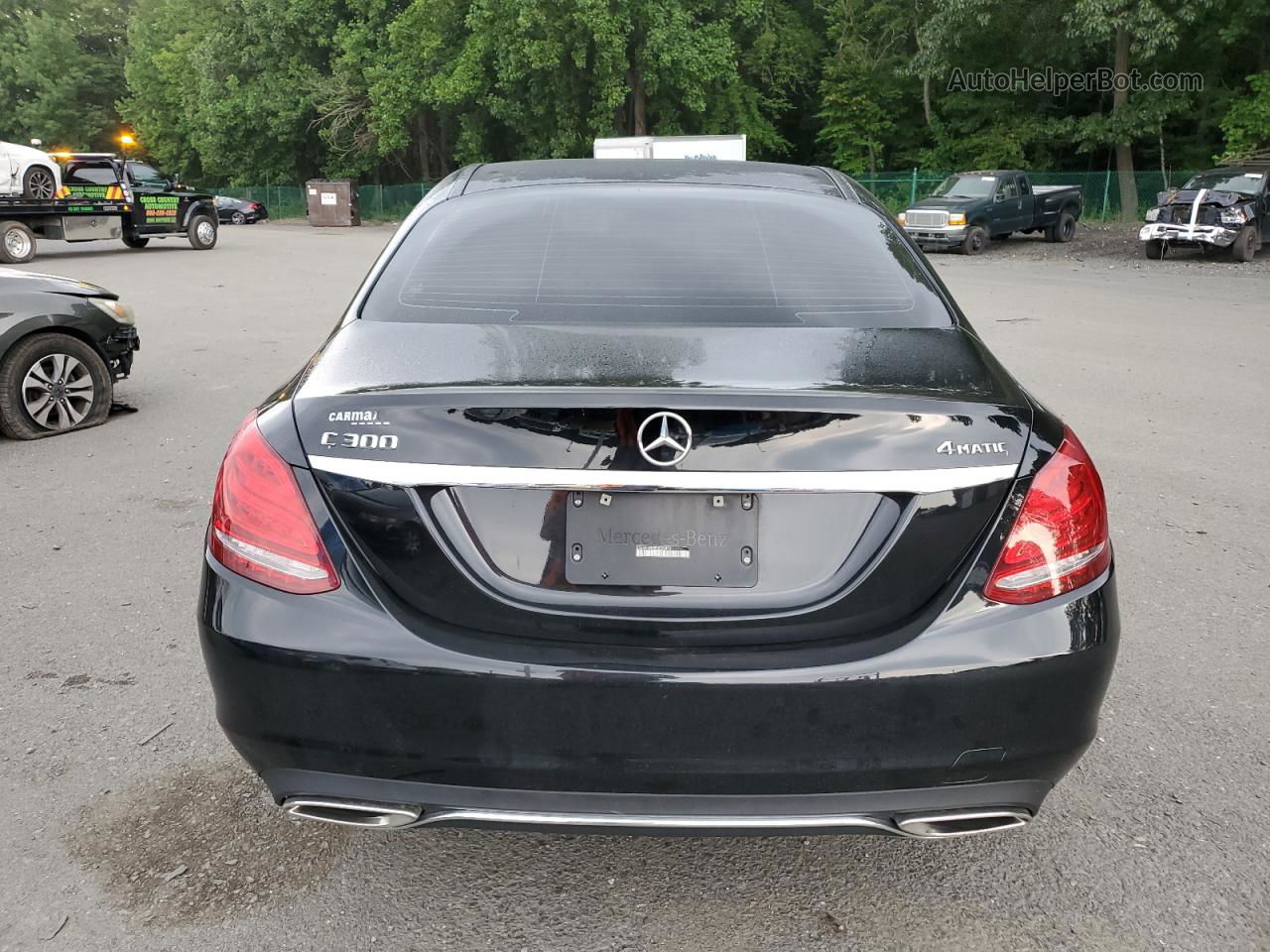 2015 Mercedes-benz C 300 4matic Black vin: 55SWF4KB8FU029852