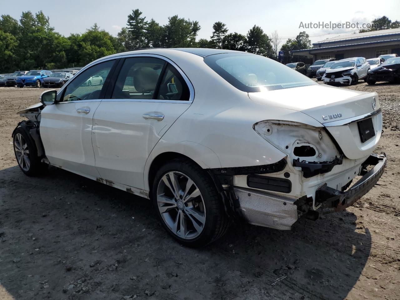 2015 Mercedes-benz C 300 4matic White vin: 55SWF4KB8FU039409