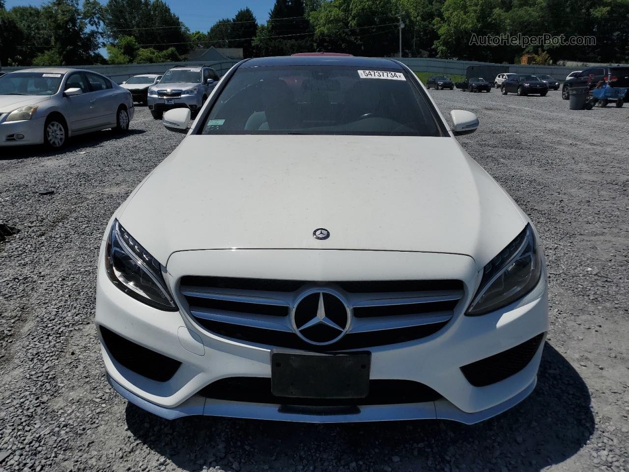 2015 Mercedes-benz C 300 4matic White vin: 55SWF4KB8FU064049