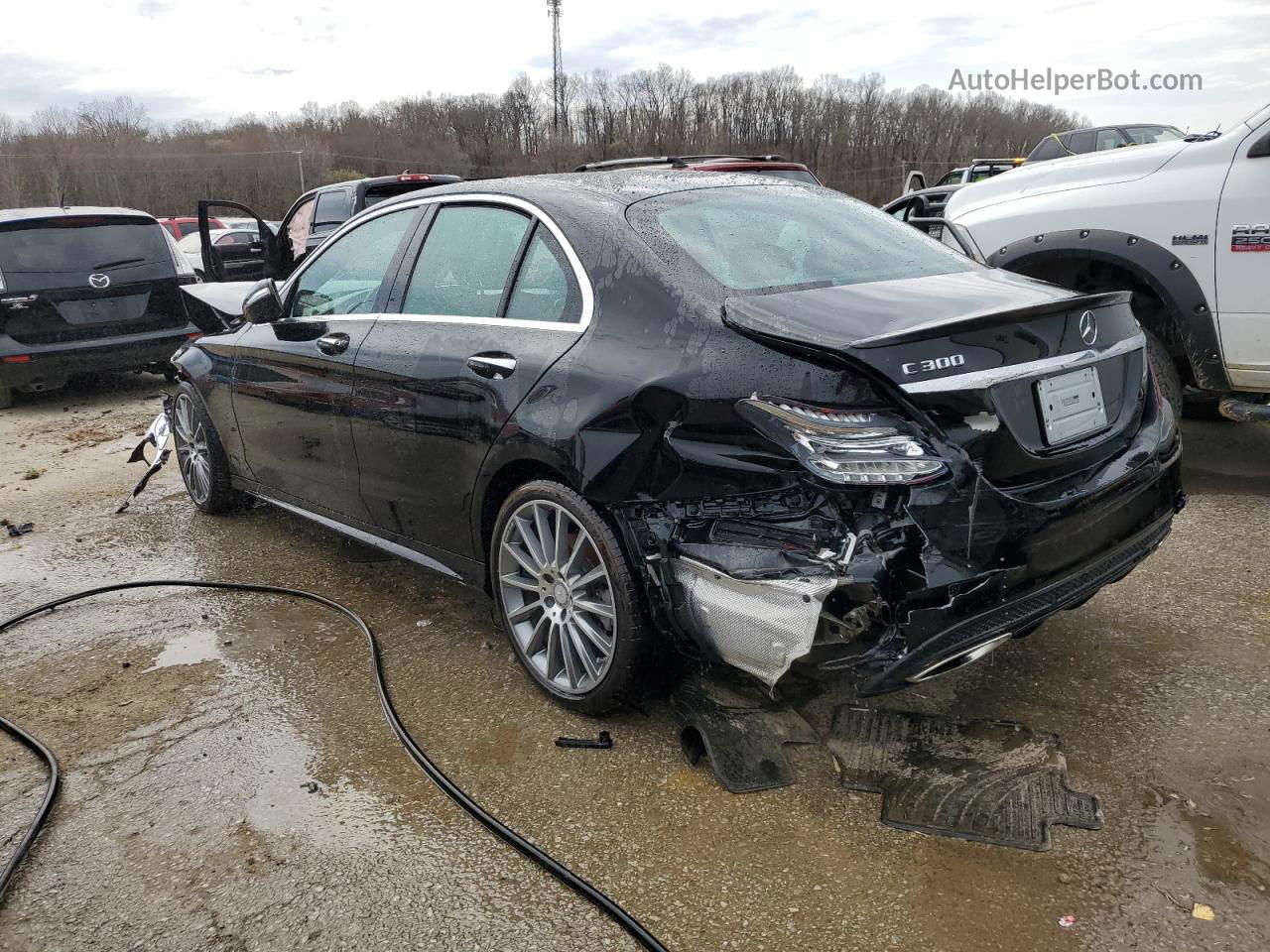 2015 Mercedes-benz C 300 4matic Black vin: 55SWF4KB8FU085581