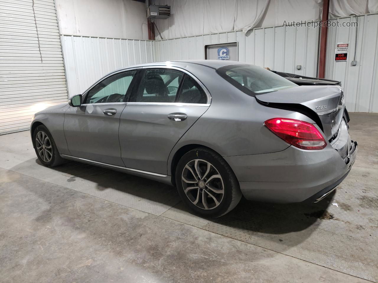 2015 Mercedes-benz C 300 4matic Silver vin: 55SWF4KB8FU091297