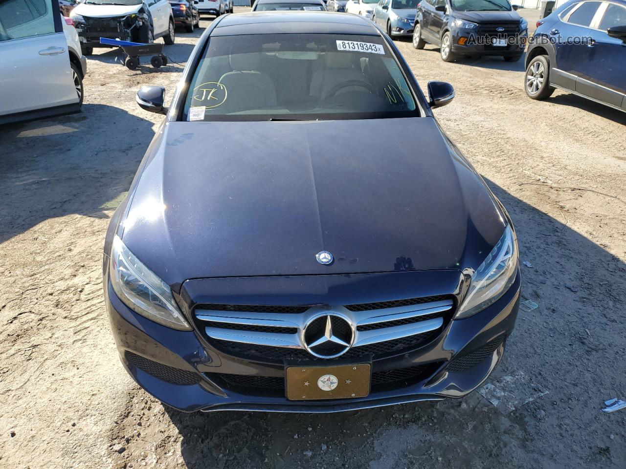 2015 Mercedes-benz C 300 4matic Синий vin: 55SWF4KB8FU096581