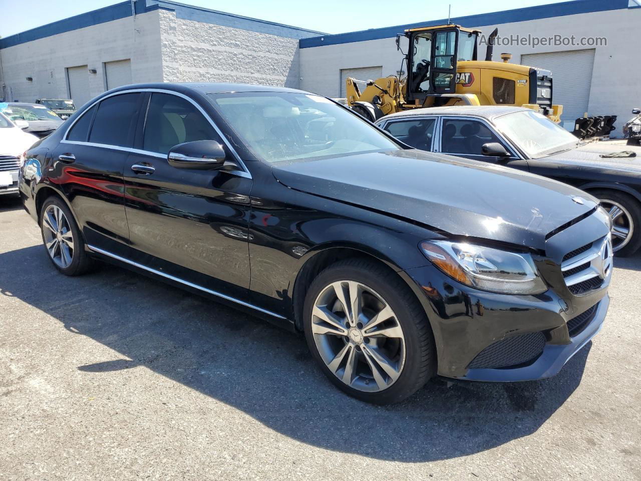 2015 Mercedes-benz C 300 4matic Black vin: 55SWF4KB9FU014518