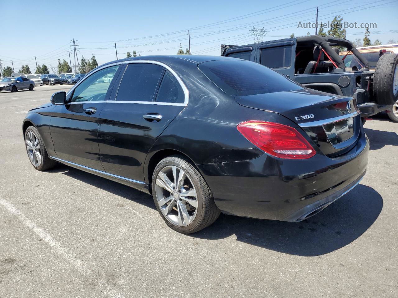 2015 Mercedes-benz C 300 4matic Black vin: 55SWF4KB9FU014518