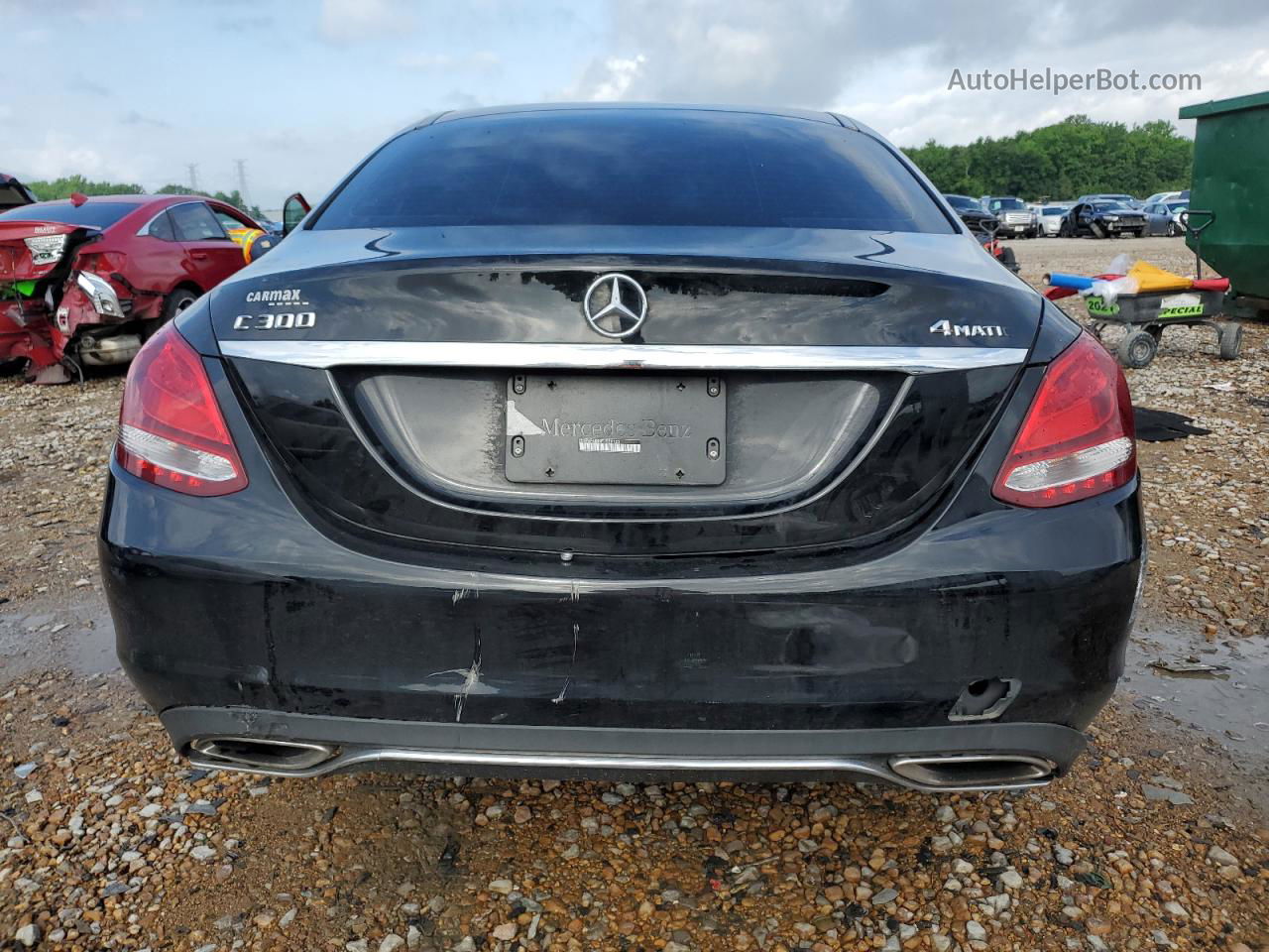 2015 Mercedes-benz C 300 4matic Black vin: 55SWF4KB9FU029133