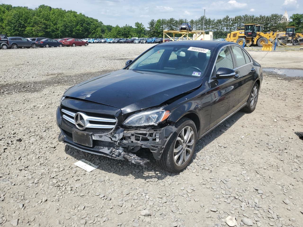 2015 Mercedes-benz C 300 4matic Black vin: 55SWF4KB9FU052654