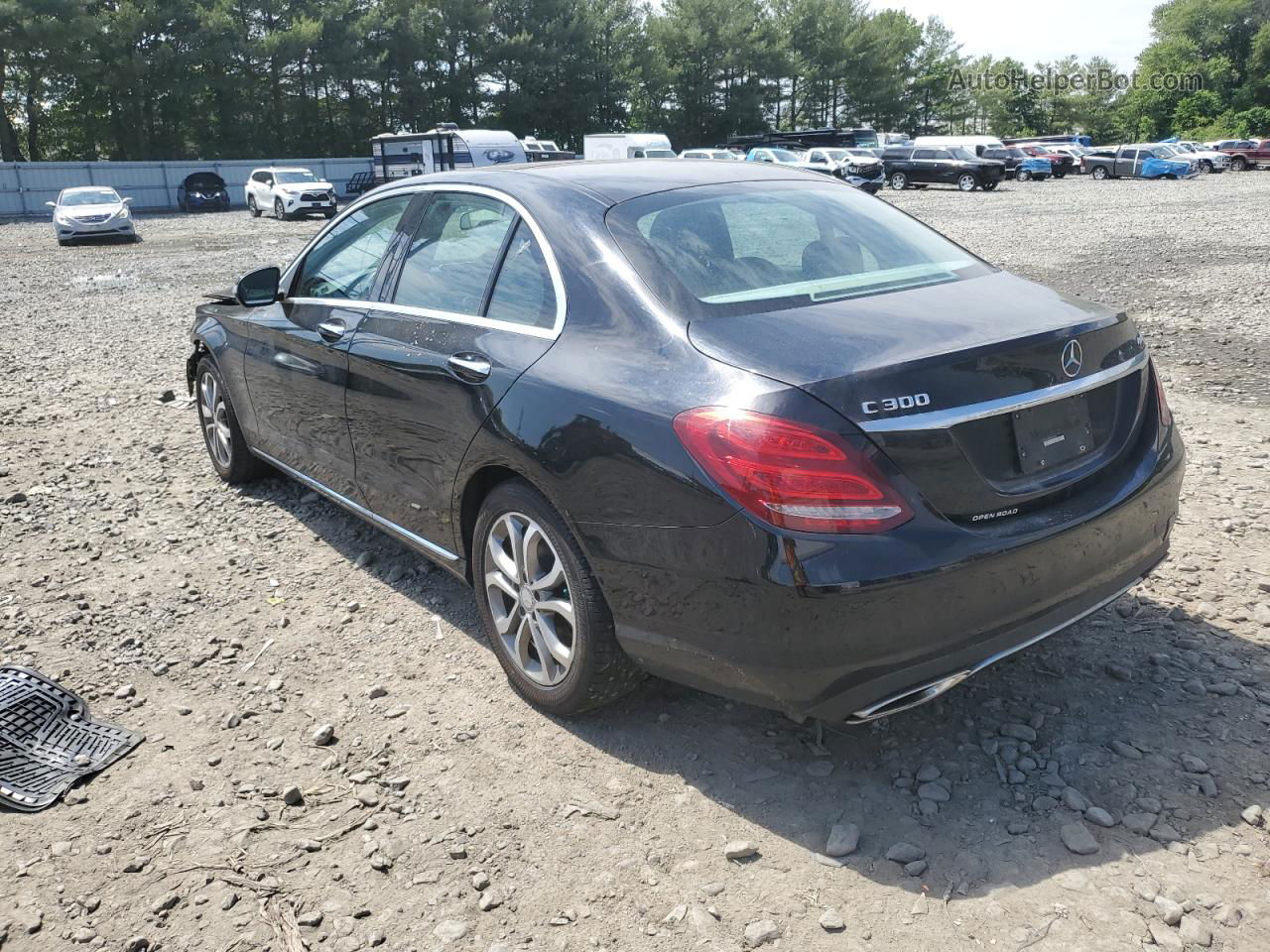 2015 Mercedes-benz C 300 4matic Black vin: 55SWF4KB9FU052654