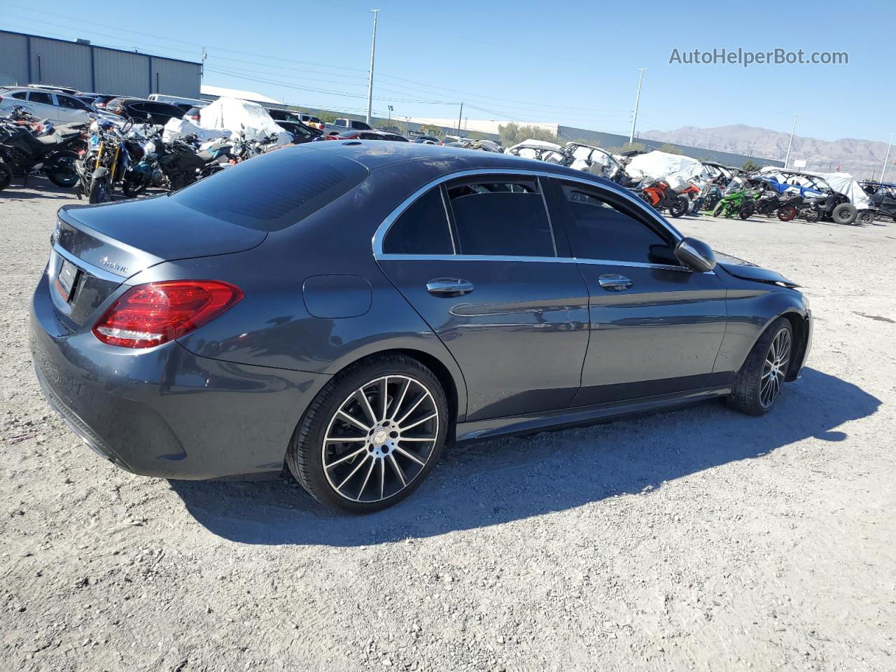 2015 Mercedes-benz C 300 4matic Серый vin: 55SWF4KBXFU007528