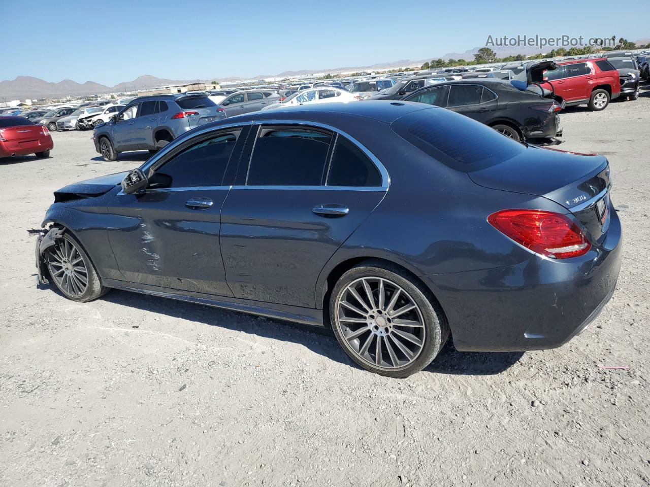 2015 Mercedes-benz C 300 4matic Gray vin: 55SWF4KBXFU007528