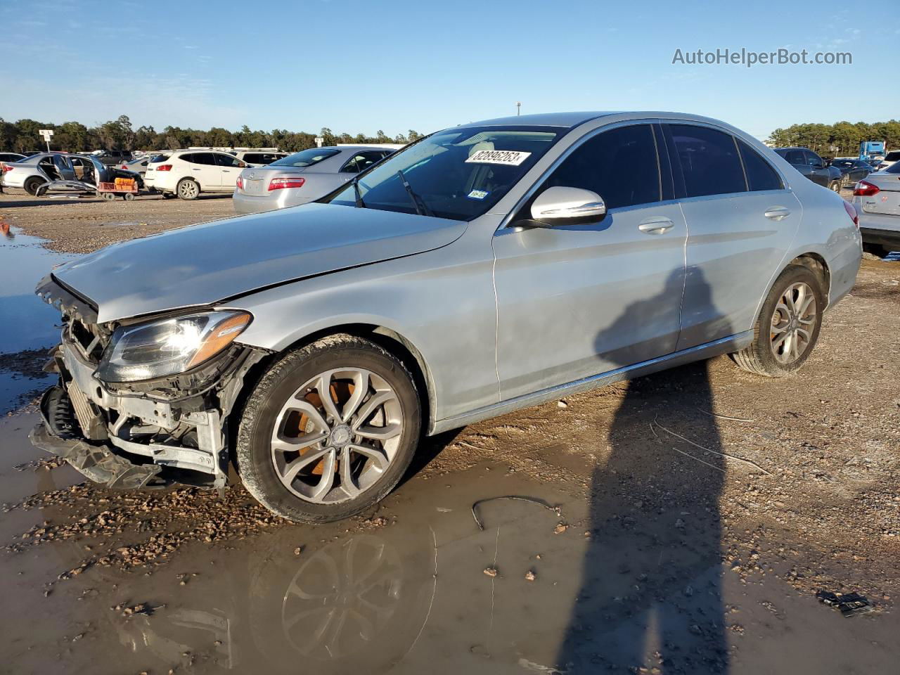 2015 Mercedes-benz C 300 4matic Silver vin: 55SWF4KBXFU015631