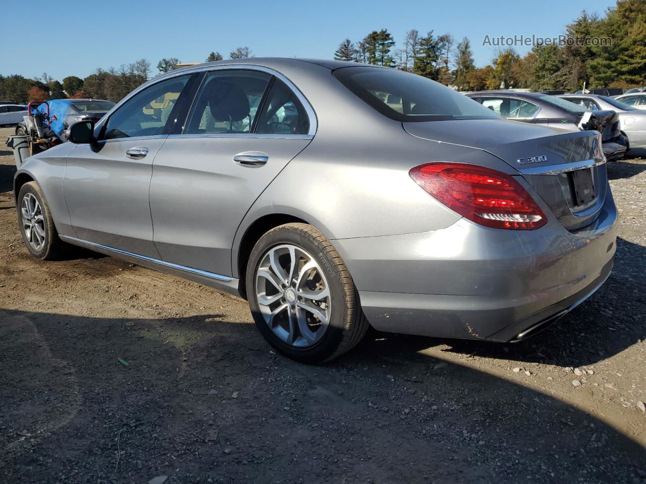 2015 Mercedes-benz C 300 4matic Серебряный vin: 55SWF4KBXFU015838