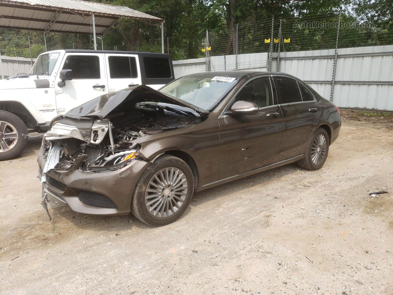 2015 Mercedes-benz C 300 4matic Brown vin: 55SWF4KBXFU021655