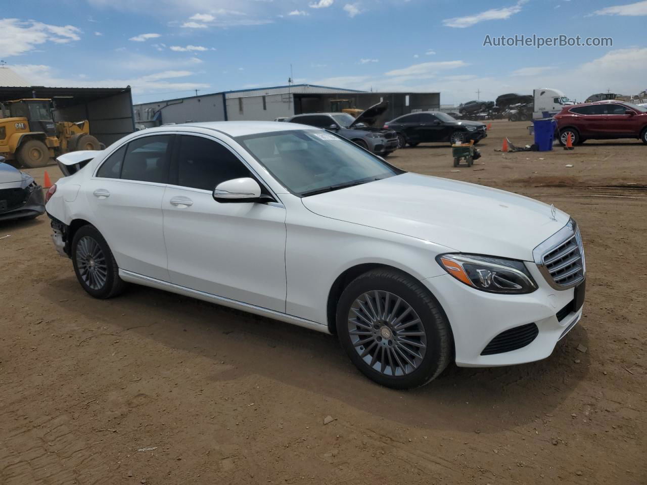 2015 Mercedes-benz C 300 4matic White vin: 55SWF4KBXFU027813