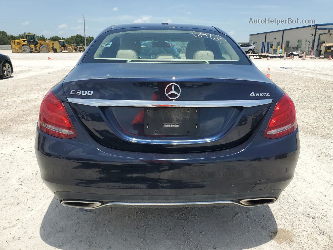 2015 Mercedes-benz C 300 4matic Blue vin: 55SWF4KBXFU028136