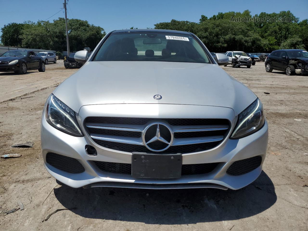 2015 Mercedes-benz C 300 4matic Серебряный vin: 55SWF4KBXFU037855