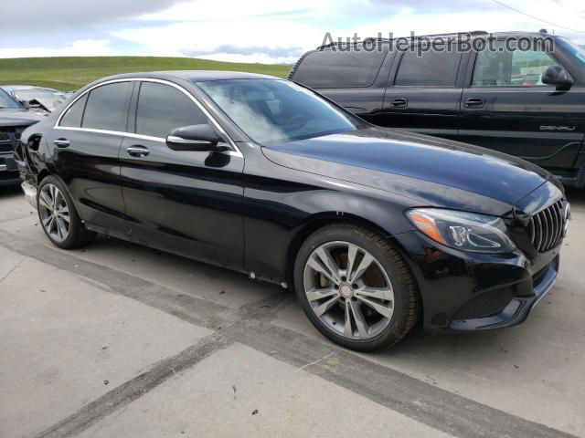 2015 Mercedes-benz C 300 4matic Black vin: 55SWF4KBXFU039024