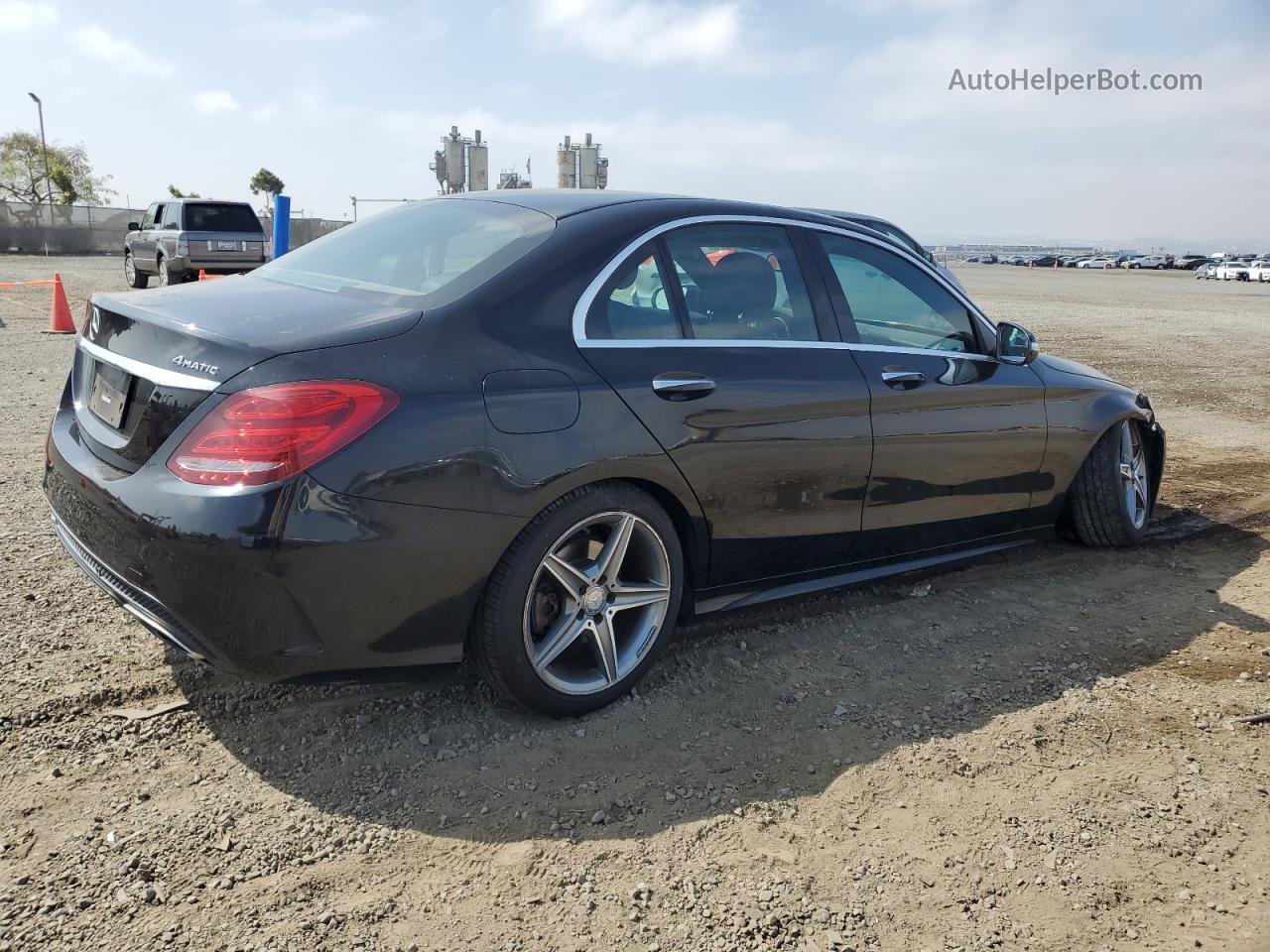 2015 Mercedes-benz C 300 4matic Black vin: 55SWF4KBXFU040657