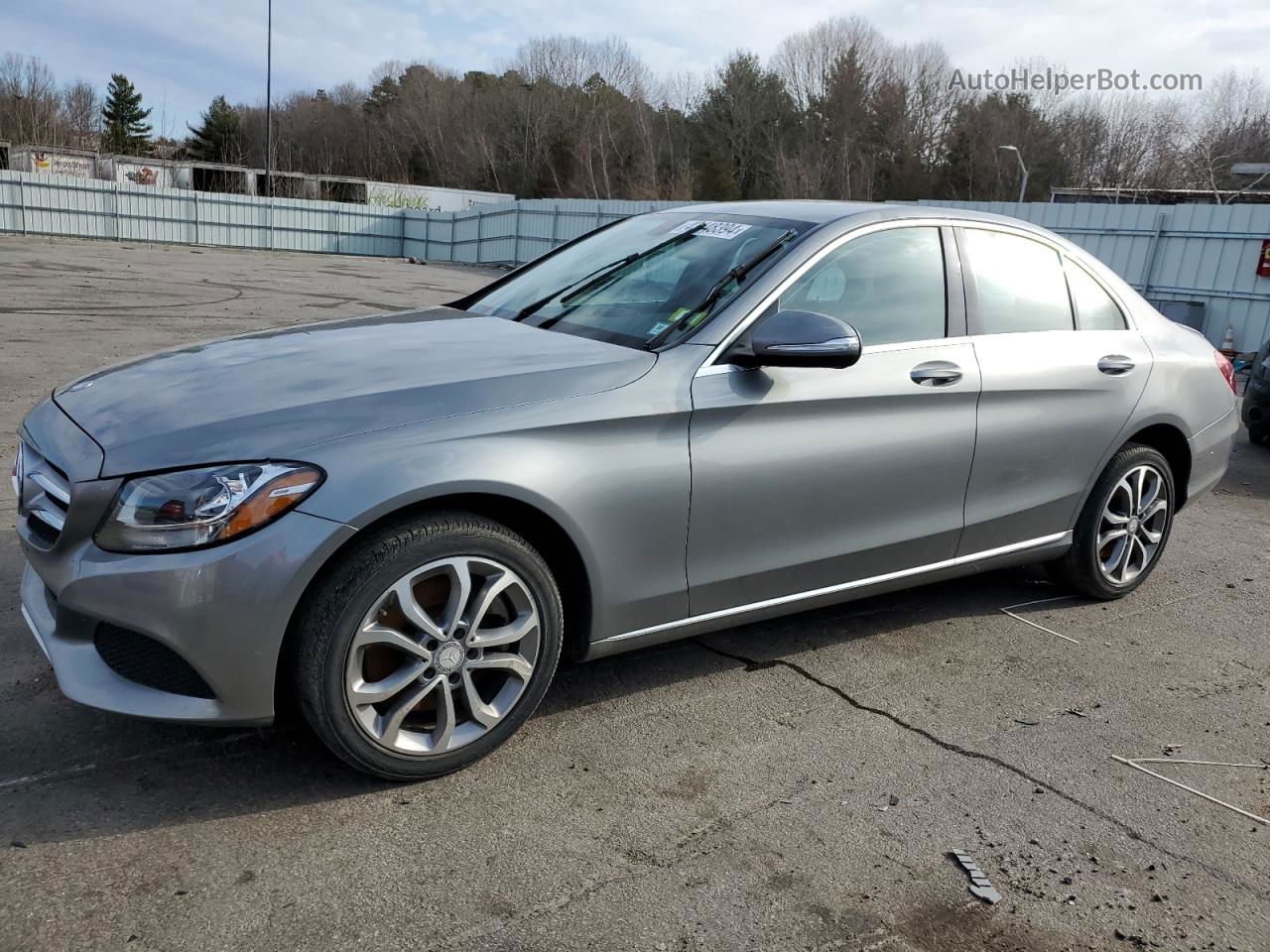 2015 Mercedes-benz C 300 4matic Silver vin: 55SWF4KBXFU059869