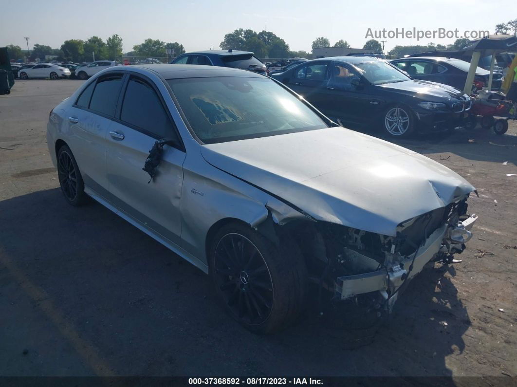 2019 Mercedes-benz C-class Amg C 43 Silver vin: 55SWF6EB0KU314031