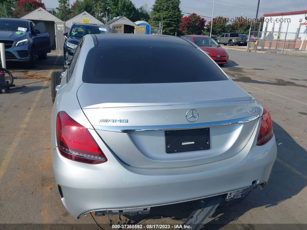 2019 Mercedes-benz C-class Amg C 43 Silver vin: 55SWF6EB0KU314031