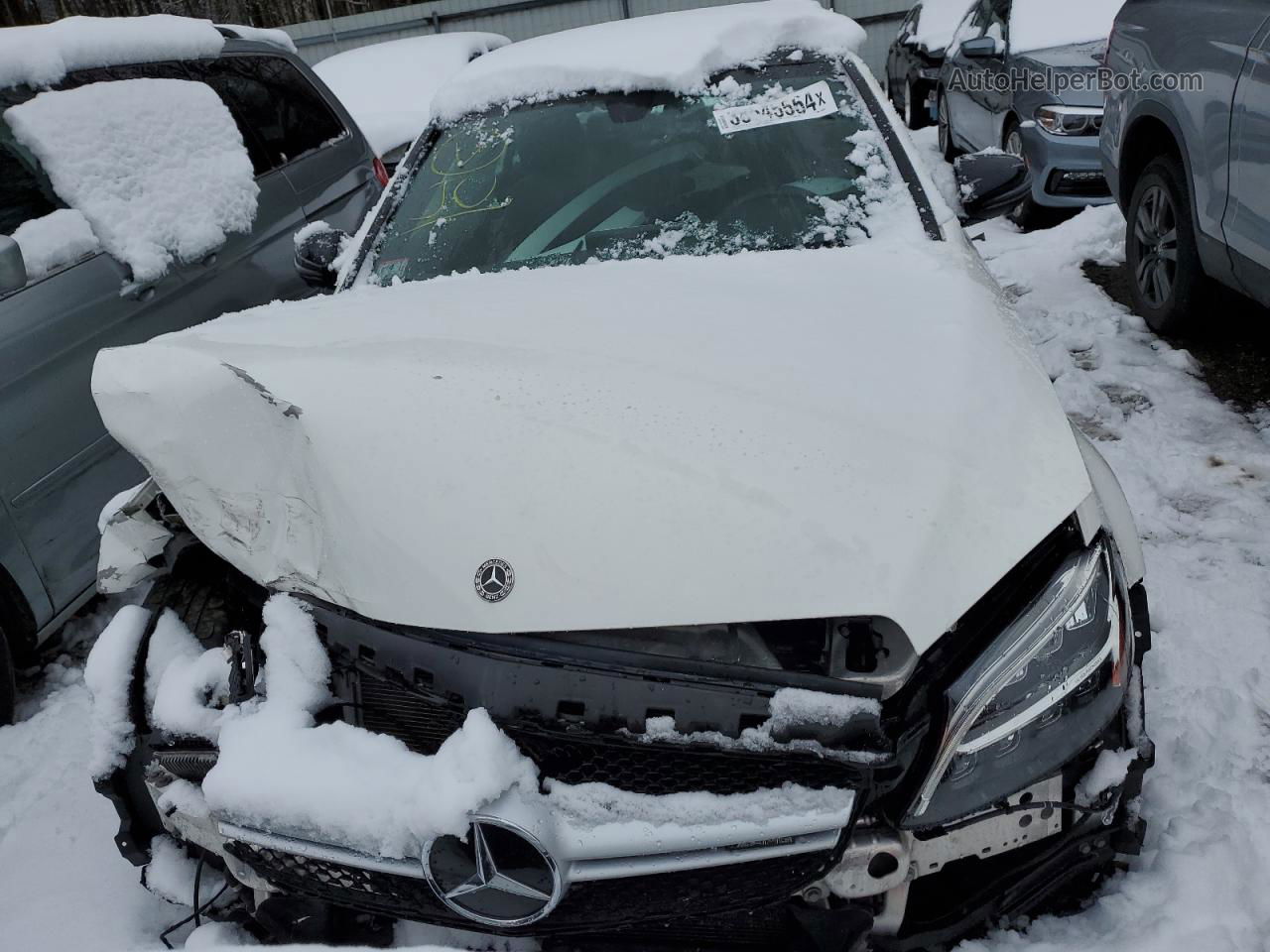 2019 Mercedes-benz C 43 Amg White vin: 55SWF6EB1KU292671