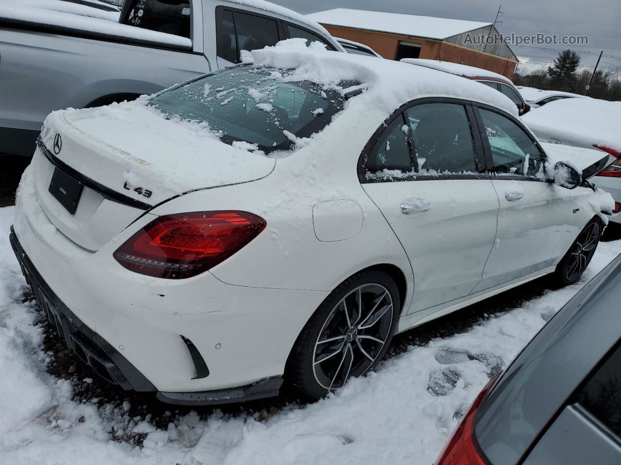 2019 Mercedes-benz C 43 Amg White vin: 55SWF6EB1KU292671