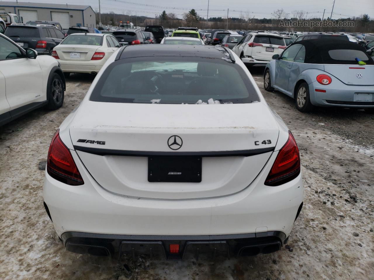 2019 Mercedes-benz C 43 Amg White vin: 55SWF6EB1KU292671