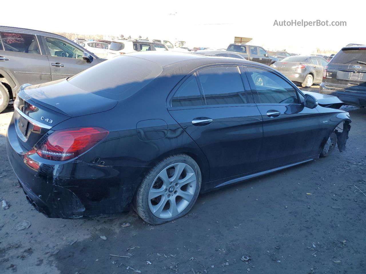 2019 Mercedes-benz C 43 Amg Black vin: 55SWF6EB2KU284918