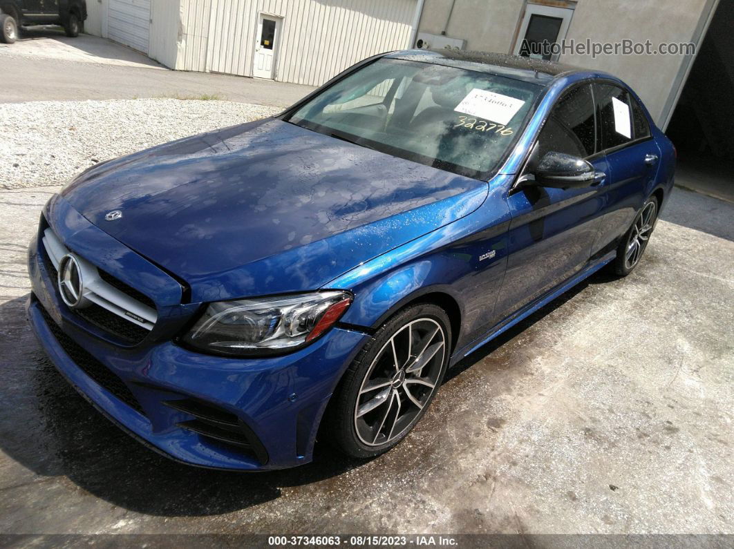 2019 Mercedes-benz C-class Amg C 43 Blue vin: 55SWF6EB2KU322776