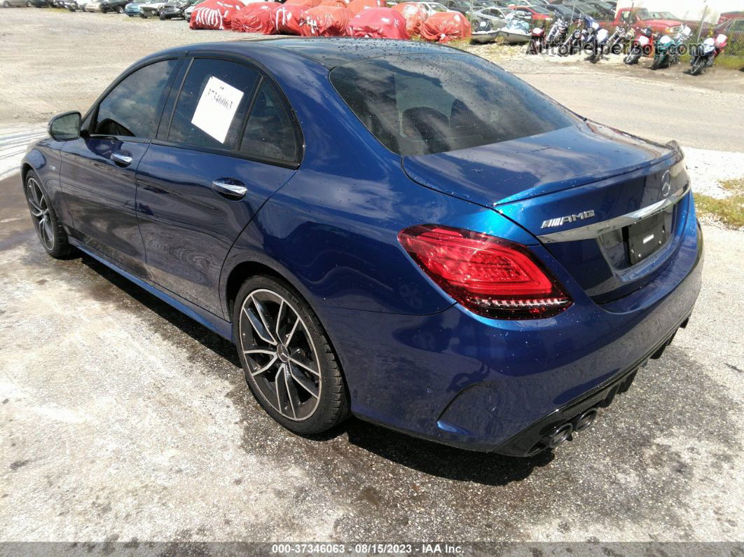 2019 Mercedes-benz C-class Amg C 43 Blue vin: 55SWF6EB2KU322776